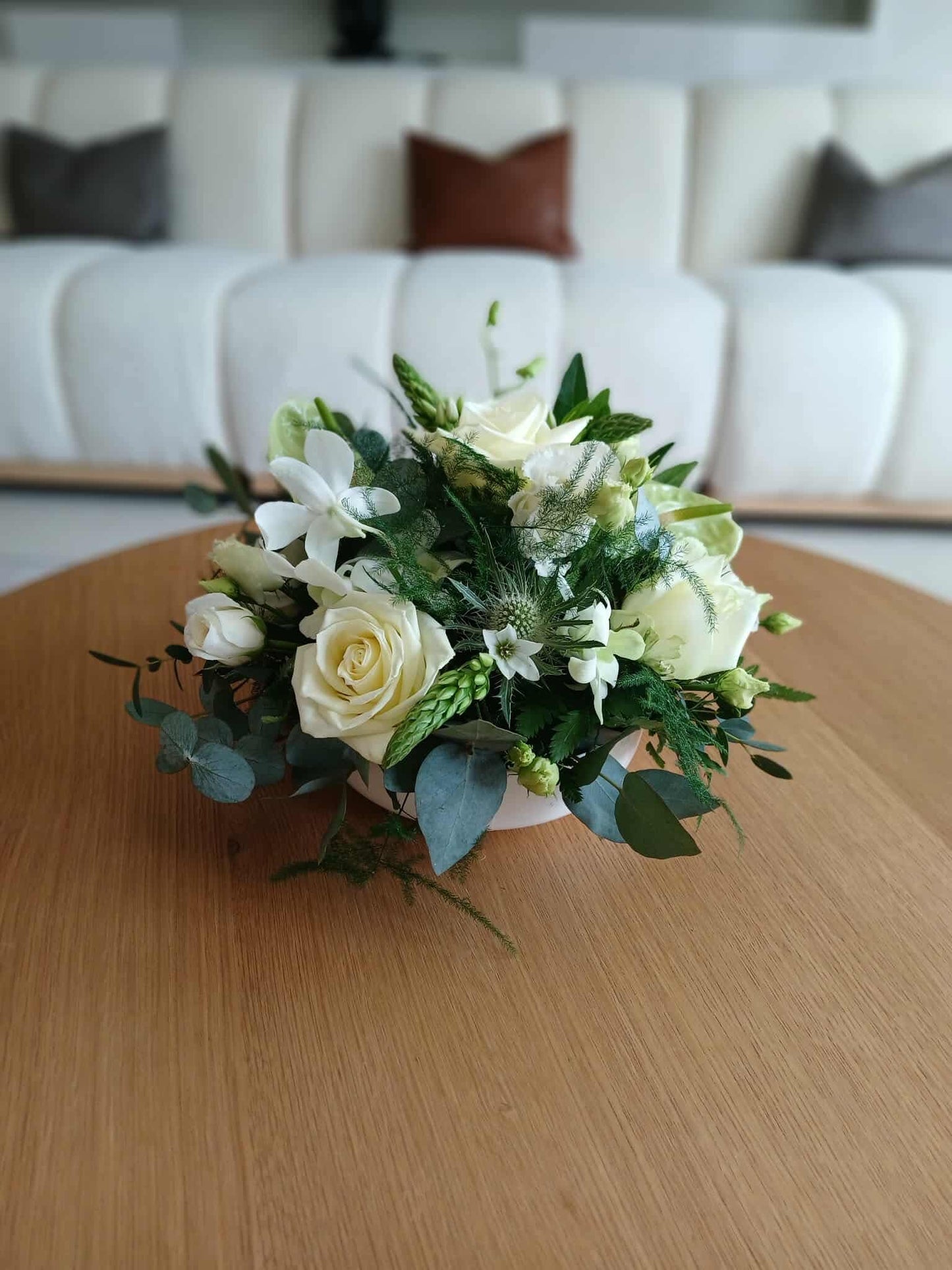 White and Green Table Decor
